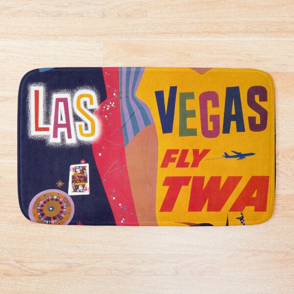 Item preview, Vintage Fly TWA Las Vegas Travel Art Reproduction designed and sold by vintagerepros.