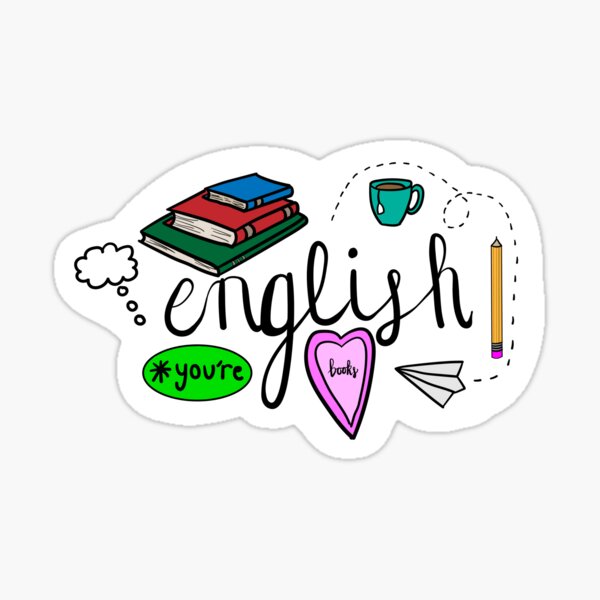 "English Sticker" Sticker for Sale by rcharvey517 Redbubble