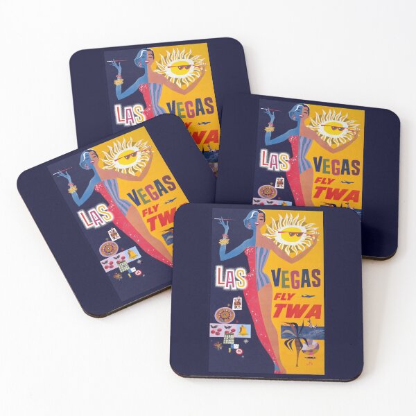 Artikelvorschau, Vintage Reise-Kunst-Wiedergabe der Fliegen-TWA Las Vegas entworfen und verkauft von vintagerepros.