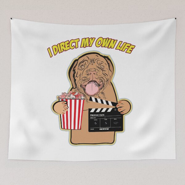 Item preview, dog holding holding clipper board t-shirt | I direct my own life  designed and sold by KARTICK DUTTA.