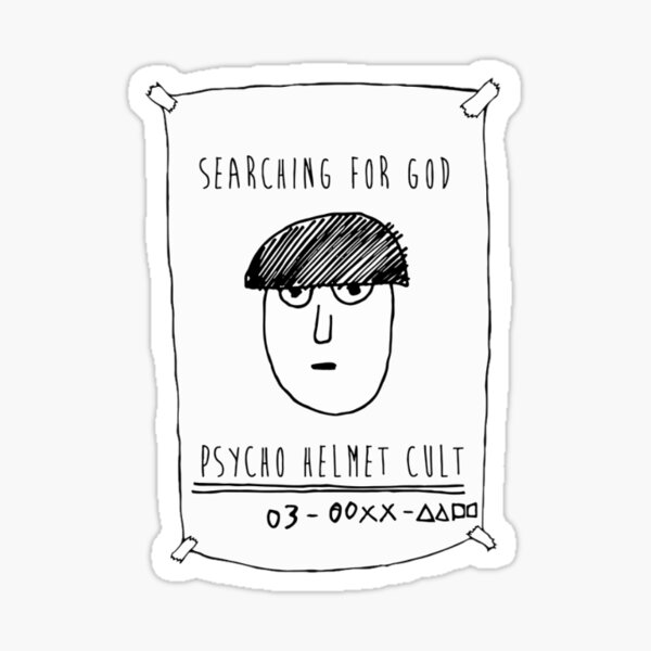 Psycho Helmet Religion Sticker