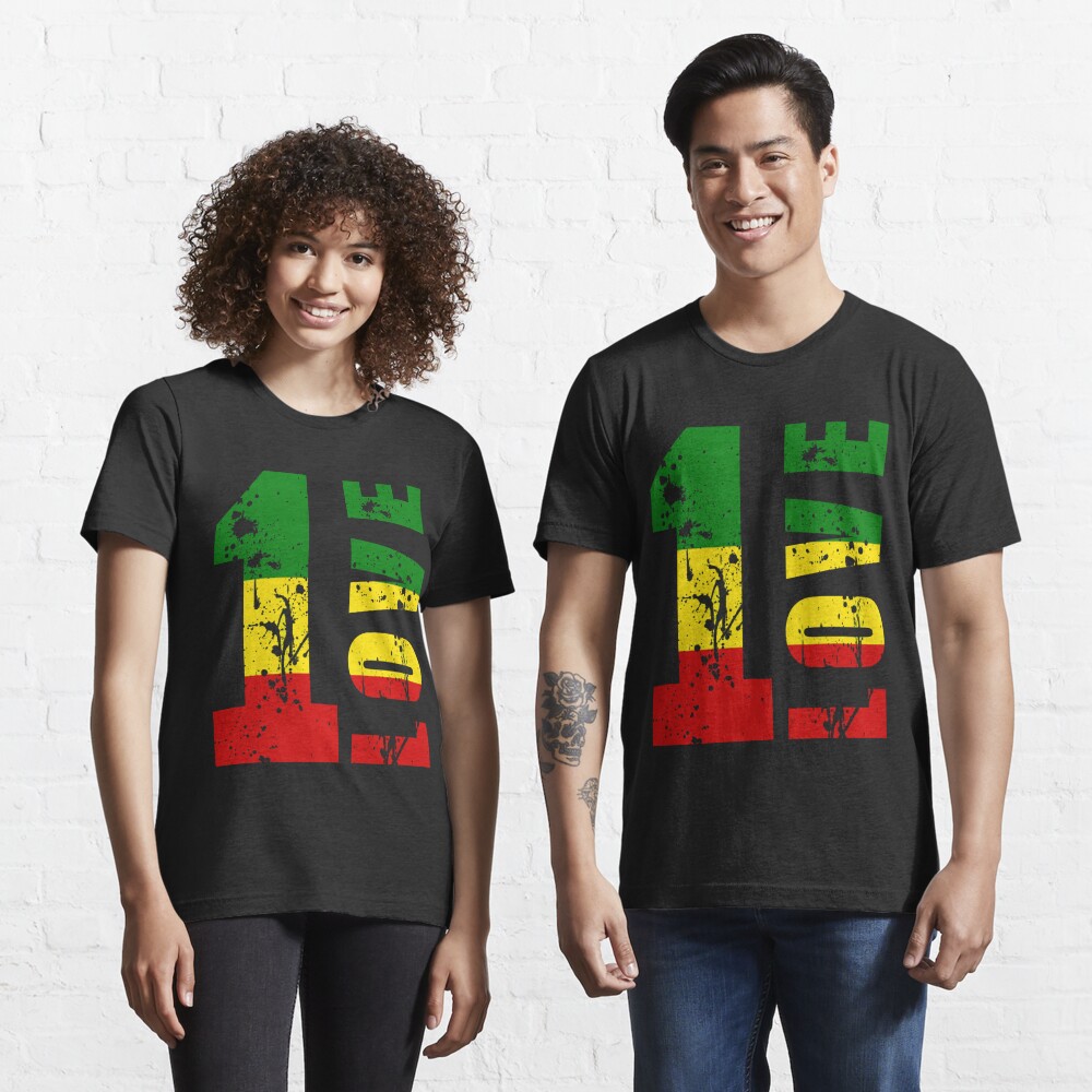 One Love Jamaica Rasta Reggae Music Caribbean T Shirt By   Ssrco,slim Fit T Shirt,two Model,101010 01c5ca27c6,front,square Three Quarter,1000x1000 