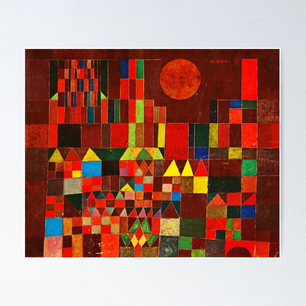 Artikel-Vorschau von Paul Klee - Schloss und Sonne | Klee-Farbblock mit Signatur, designt und verkauft von Gascondi.