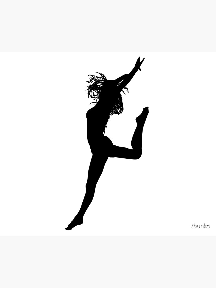 Free Spirit Strong Dancing Woman Silhouette Outline Duvet Cover By Tbunks Redbubble