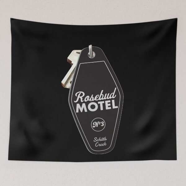 Item preview, Schitt's Creek Rosebud Motel Key Tag, Retro design in black designed and sold by The-Goods.
