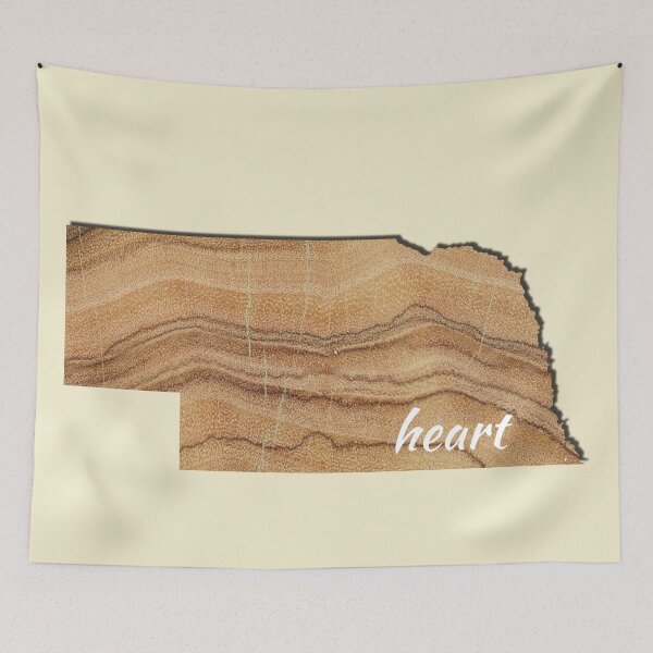 Item preview, Nebraska Wood Grain Heart designed and sold by GeographerDude.