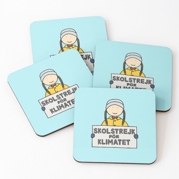 Item preview, Greta Thunberg Skolstrejk for Klimatet School Strike Cartoon Illustration designed and sold by strangekind.