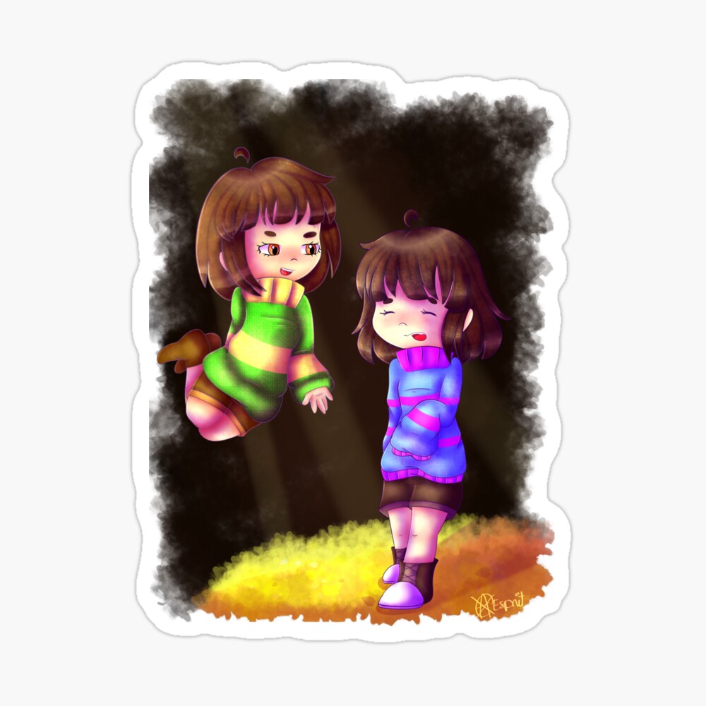 Tarjetas De Felicitacion Undertale Chara Y Frisk Fanart De Asuka Uwu Redbubble