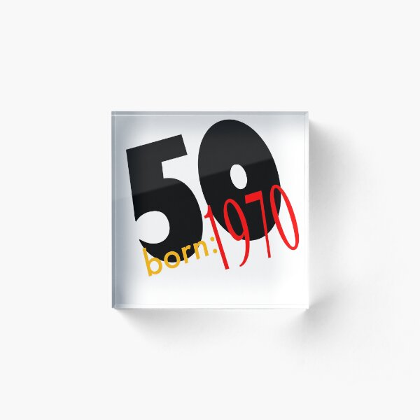 50-1970 - a celebration of 50 years Acrylic Block