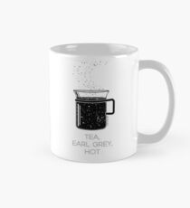 Tea, Earl Grey, Hot - Captain Picard, Star Trek TNG, Star field (light backgrounds) Classic Mug