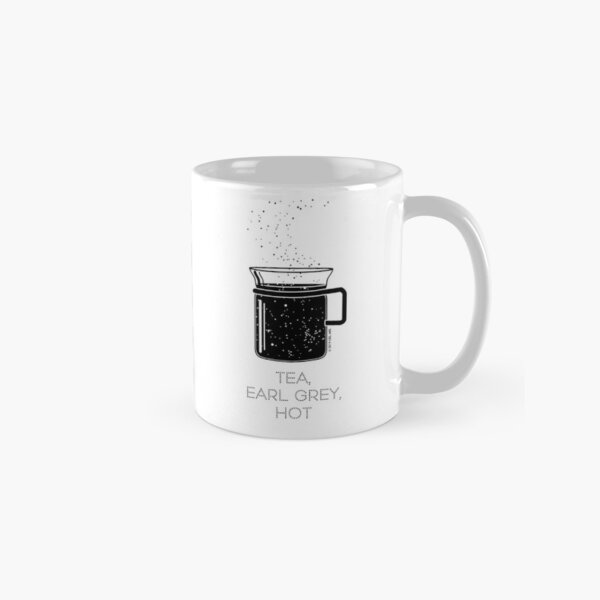 Item preview, Tea, Earl Grey, Hot - Captain Picard, Star Trek TNG, Star field (light backgrounds) designed and sold by Markadesign.
