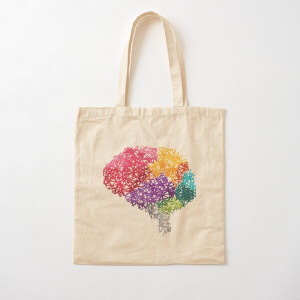 Gehirn Regenbogen Baumwolltasche