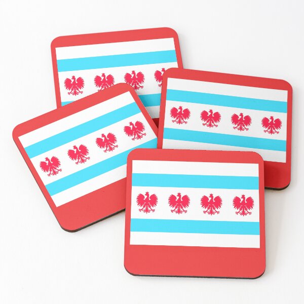 Item preview, Polish Chicago Flag for Polishamerican Illinois USA designed and sold by Krukowski.