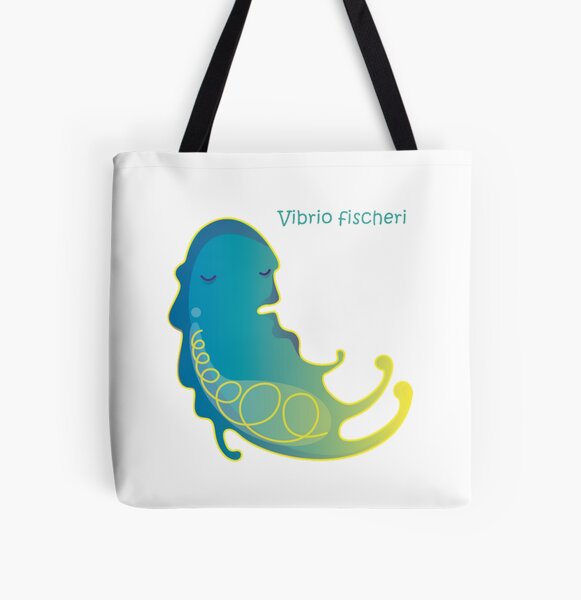 Vibrio fischeri Allover-Print Tote Bag