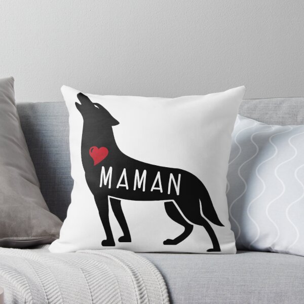 Item preview, Mama wolf design with red heart - funny wolf t shirt and typography designed and sold by Sitamood.