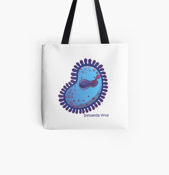 Influenza Virus Allover-Print Tote Bag