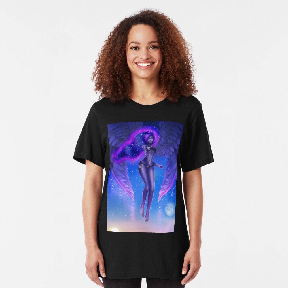 Blue Moon Goddess Bikini Slim Fit T-Shirt