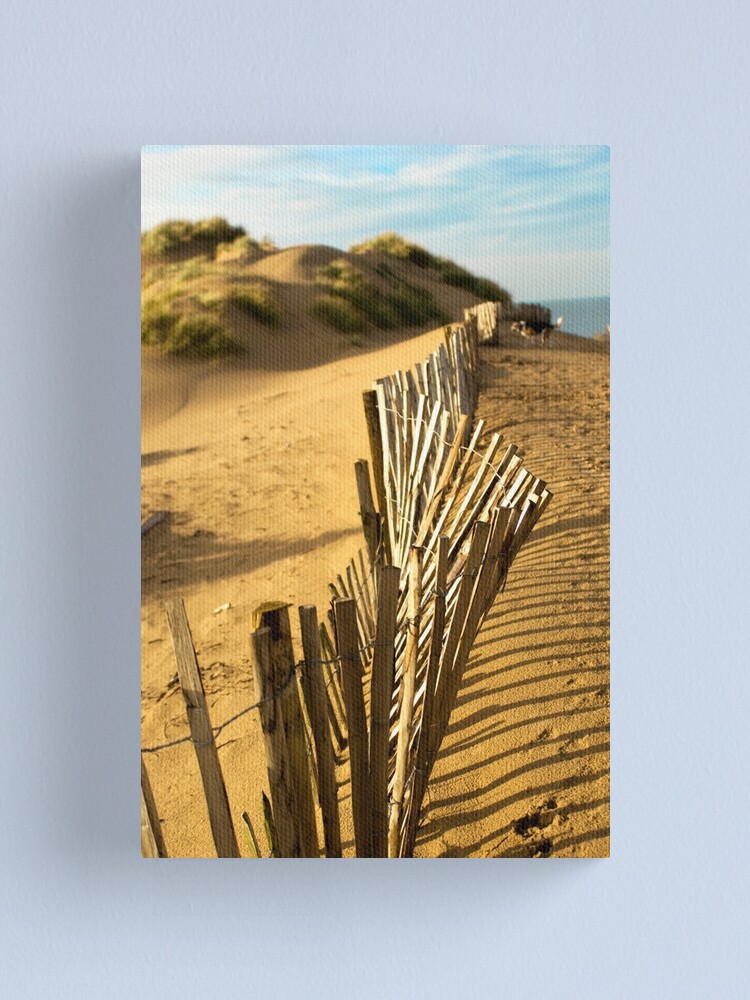 Alternate view of Fence at Formby Beach Canvas Print