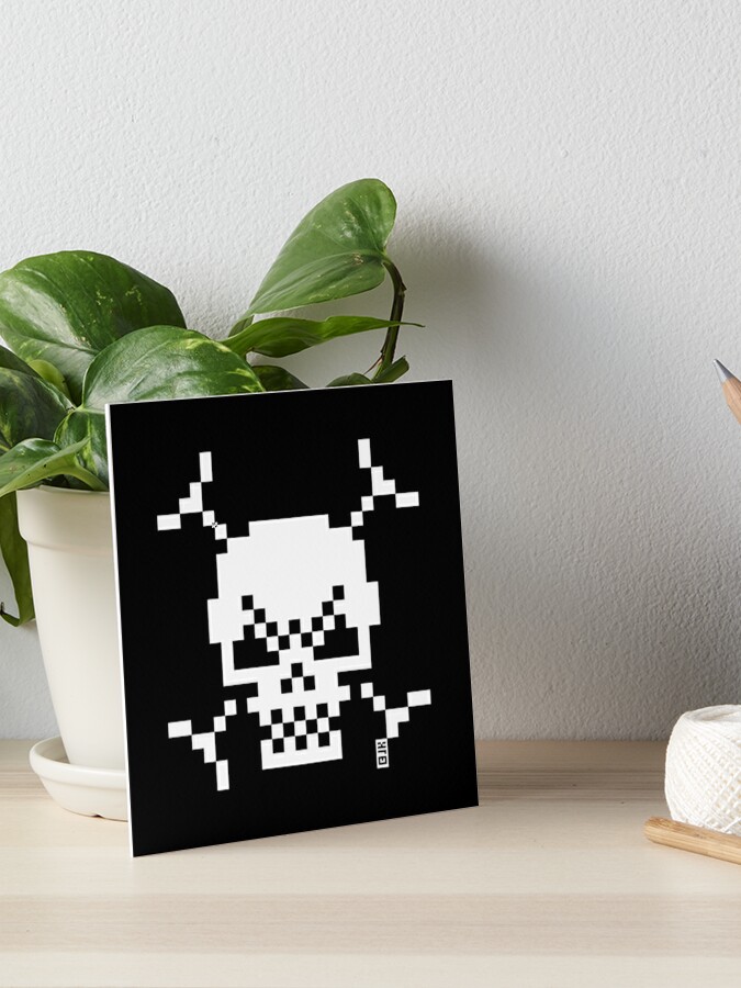 Skull And Crossbones Small (Pixel Art / Jolly Roger / White) Baby One-Piece  by MrFaulbaum