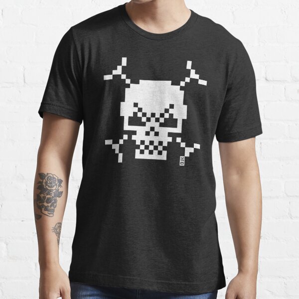 Skull And Crossbones Small (Pixel Art / Jolly Roger / White) Baby One-Piece  by MrFaulbaum