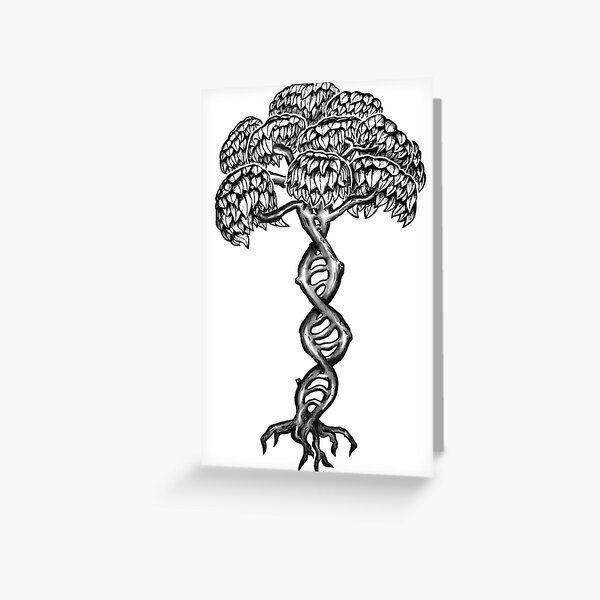 DNA Tree Grußkarte