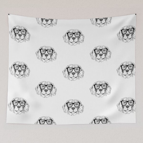 Item preview, Hipster Beagle Dog Line Drawing designed and sold by thepawster.