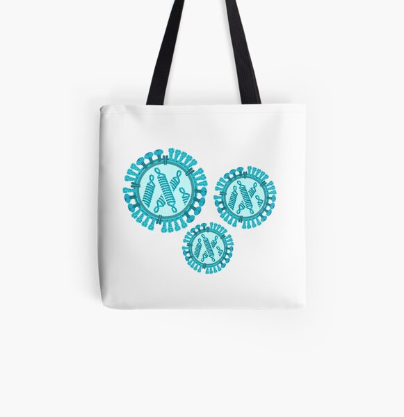 Influenza Virus Allover-Print Tote Bag