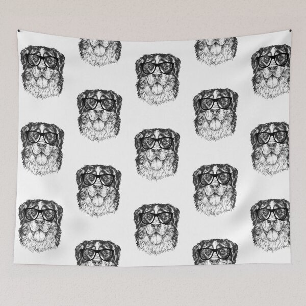 Item preview, Hipster Bernese Mountain Dog Line Drawing designed and sold by thepawster.