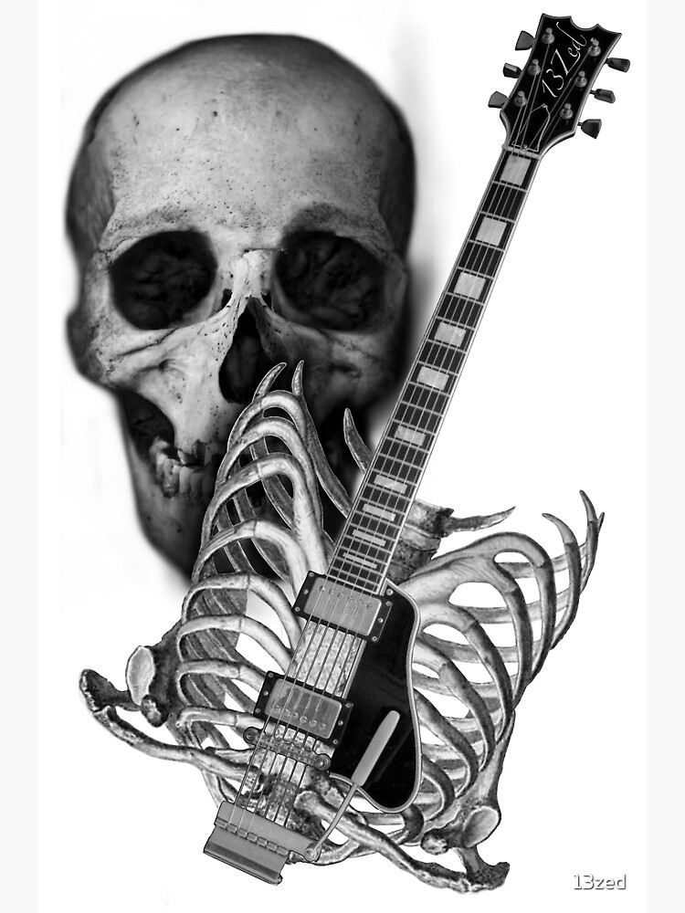 Skull and Bones Rib Cage Guitar