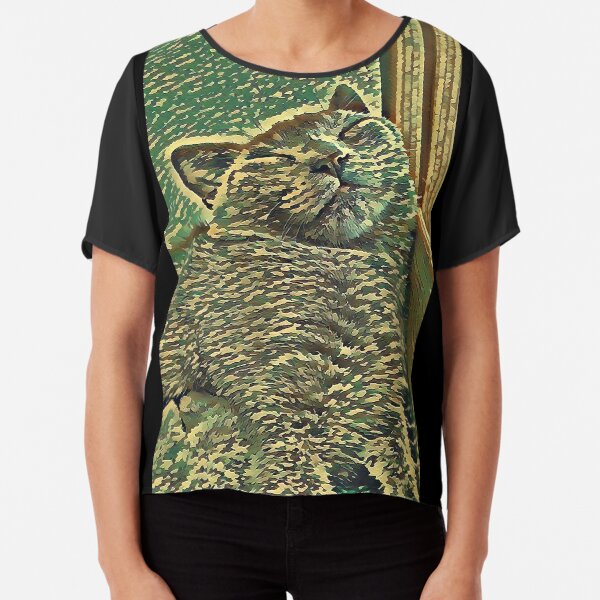 SCHLAFENDE KATZE Chiffon Top