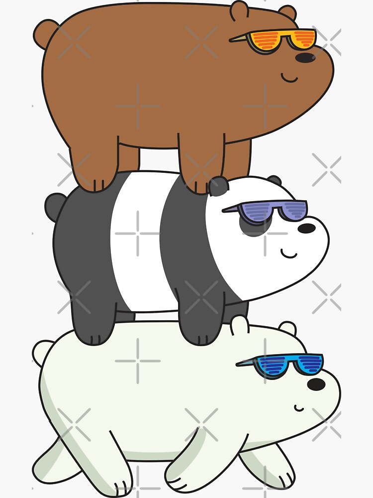 "We Bare Bears" Sticker For Sale By Plushism | Redbubble