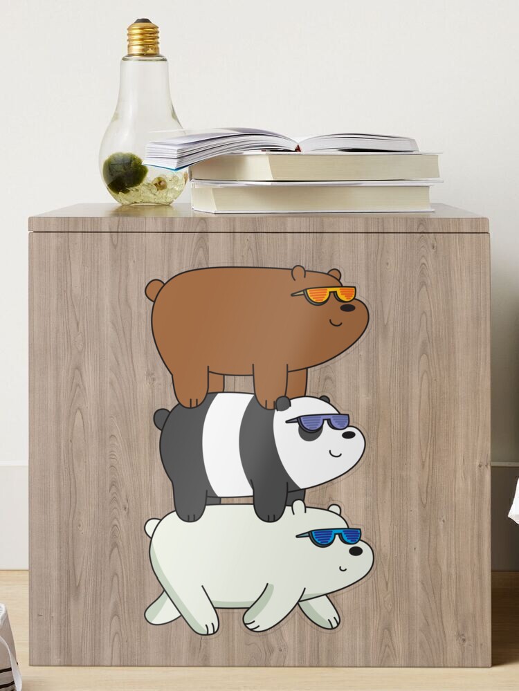 MINISO We Bare Bears Small Storage Bucket(Grizzly)