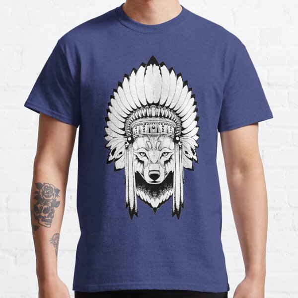 indian wolf t shirt