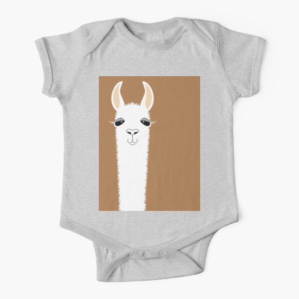 LLAMA PORTRAIT #9 Short Sleeve Baby One-Piece