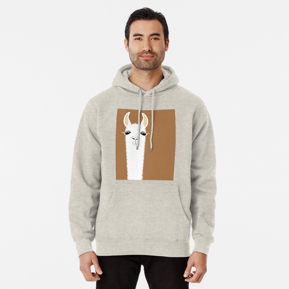 "LLAMA PORTRAIT 9" Pullover Hoodie for Sale by jgevans Redbubble