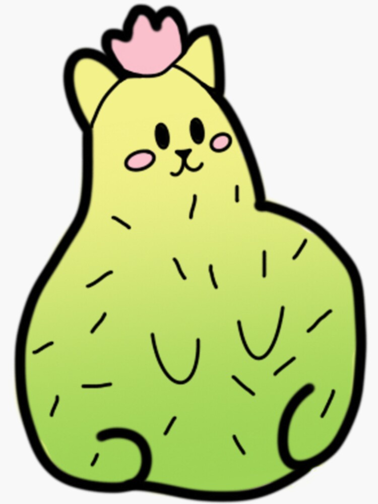 "Cat Cactus 2" Sticker by ACoolBean Redbubble