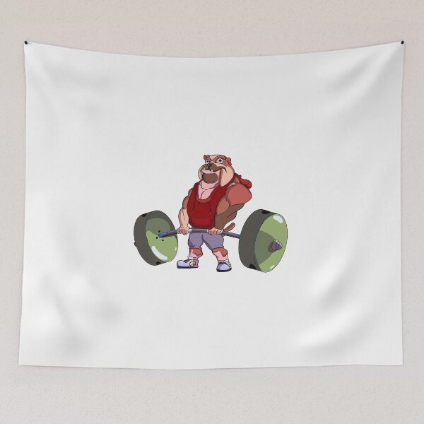 Item preview, Bulldog bodybuilder designed and sold by Catalog of Horus Nightmares.