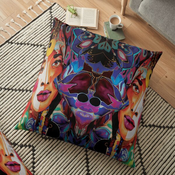 FEMALE BEAUTY VIOLET PATTERN Floor Pillow
