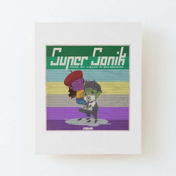 Official "Super Sonik" Merch Wood Mounted Print