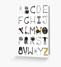 The ABC's of fitness Greeting Card