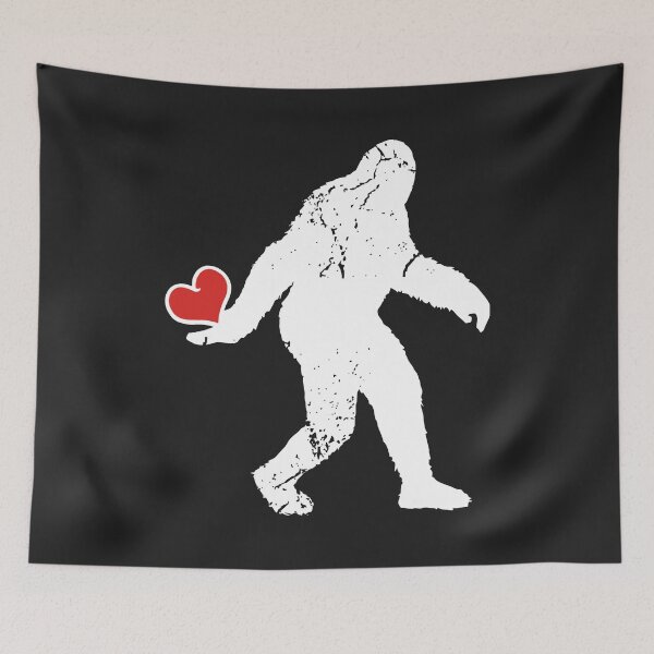 Item preview, Valentines Day Bigfoot heart funny gift for men women kids designed and sold by hadleydesigns.