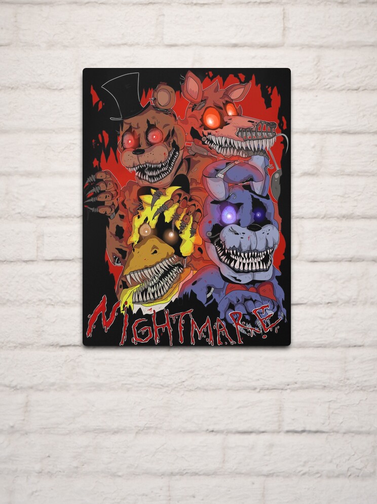 FNAF 4 Nightmare Animatronics | Metal Print