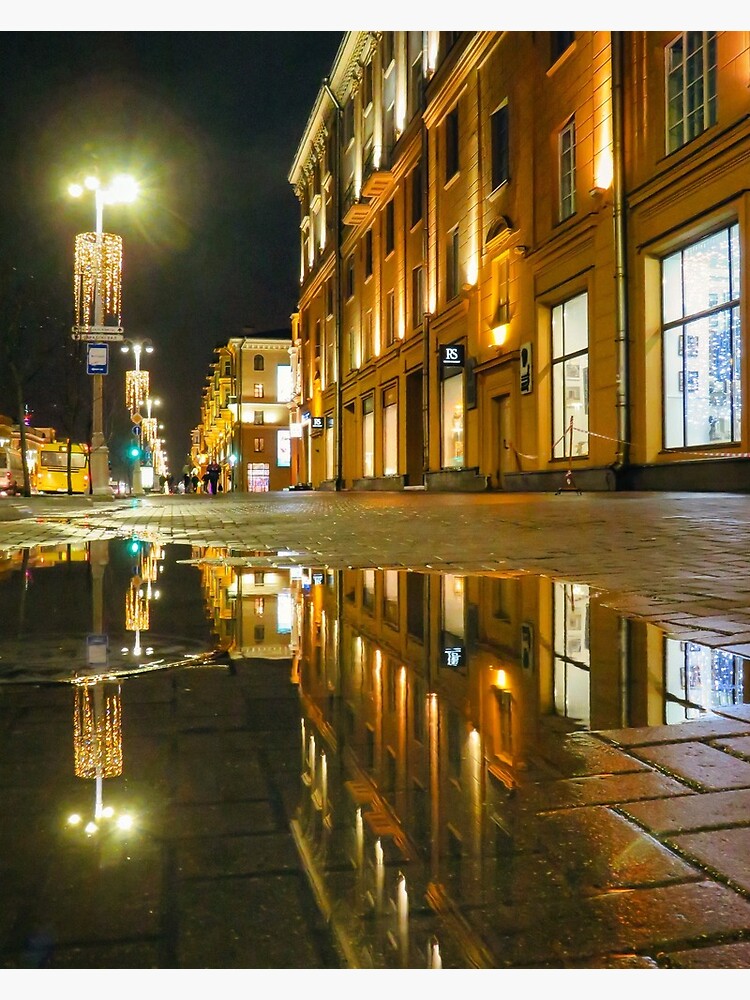 "Minsk at night ночной Минск night city view" Canvas Print by NSGvision ...