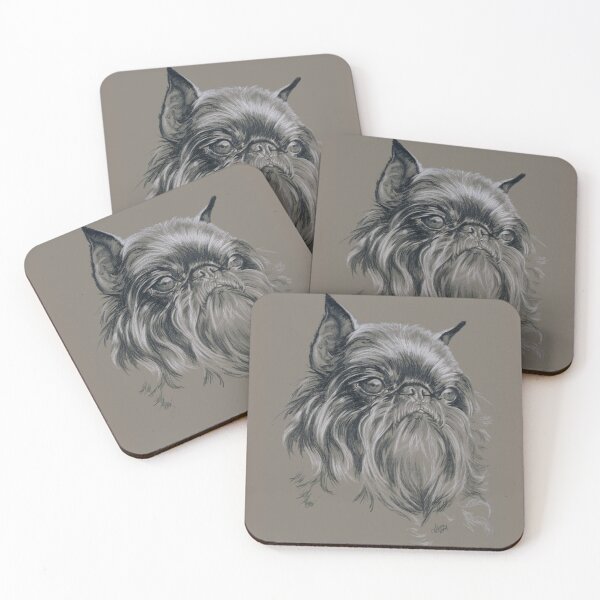 Item preview, Belgian Griffon Portrait in Charcoal designed and sold by BarbBarcikKeith.