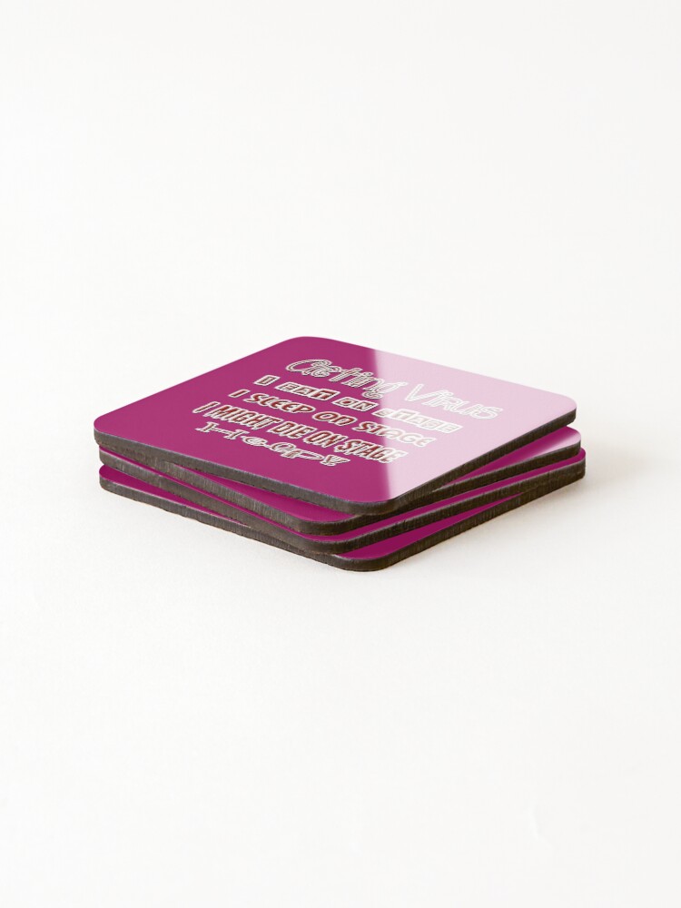 Thumbnail 4 of 5, Coasters (Set of 4), Acting Virus Help! Fun designed and sold by Ralek.