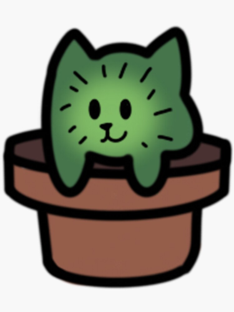 "Cat Cactus 41" Sticker by ACoolBean Redbubble