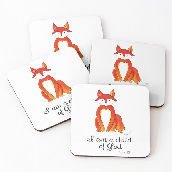 Item preview, Fox Nursery Print with John 1:12 designed and sold by Choose-Hope.