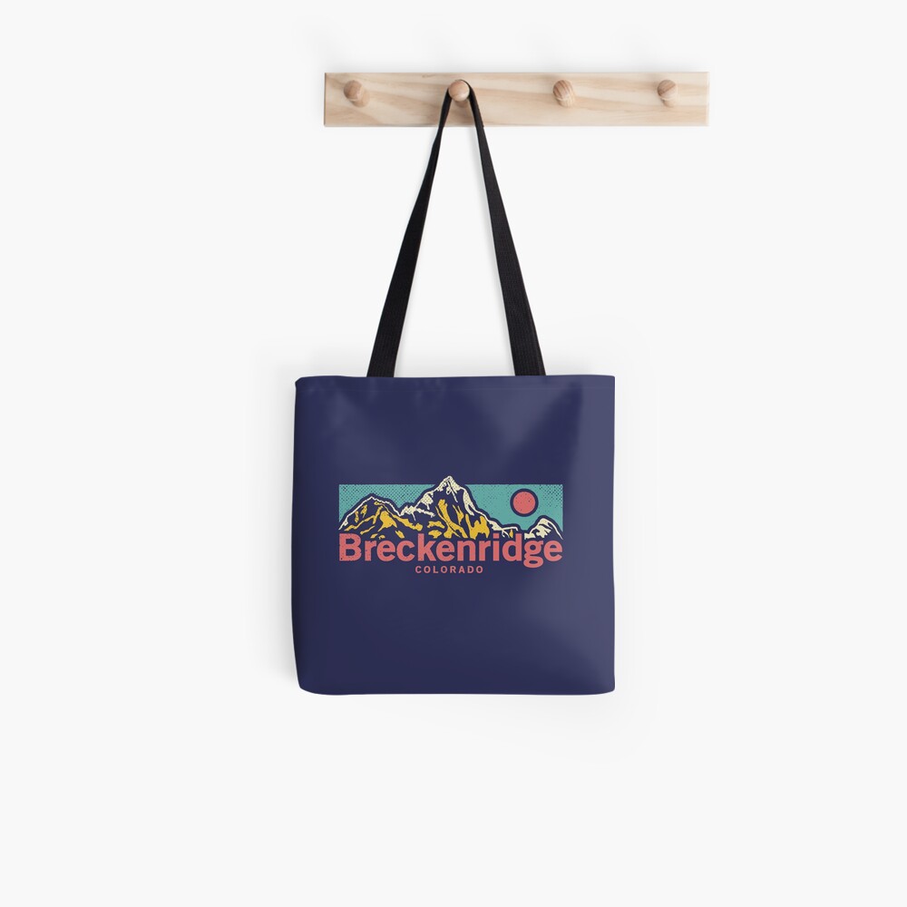 Breckenridge Colorado - Klassisches grafisches Bergkleid im Freien Stofftasche