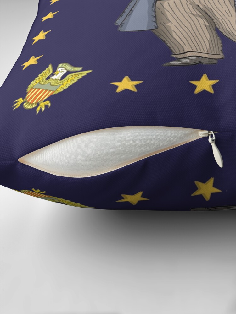 Thumbnail 2 of 4, Pillow, Theodore Roosevelt designed and sold by MacKaycartoons.