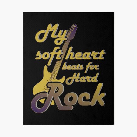 Heart For Hard Rock Music Guitar Art Board Print For Sale By Luigishirts Redbubble